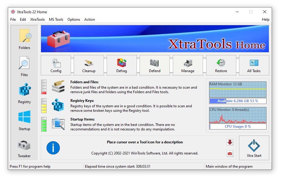 XtraTools Home x64 screenshot