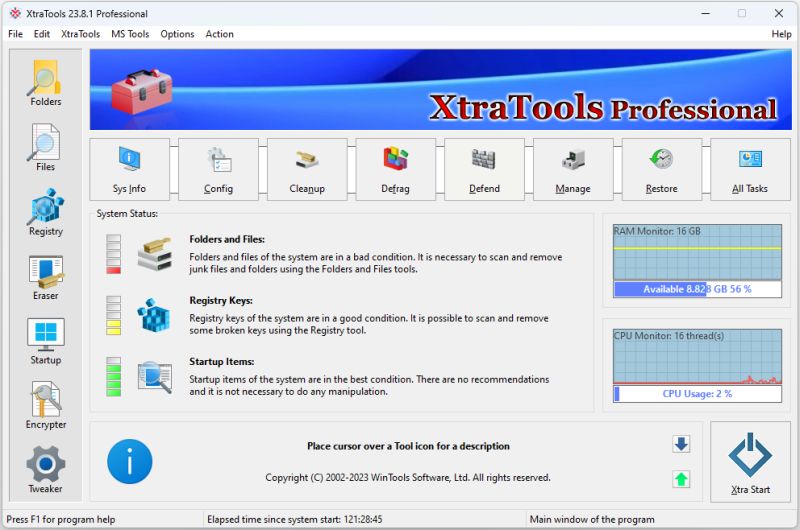 XtraTools Professional screenshot
